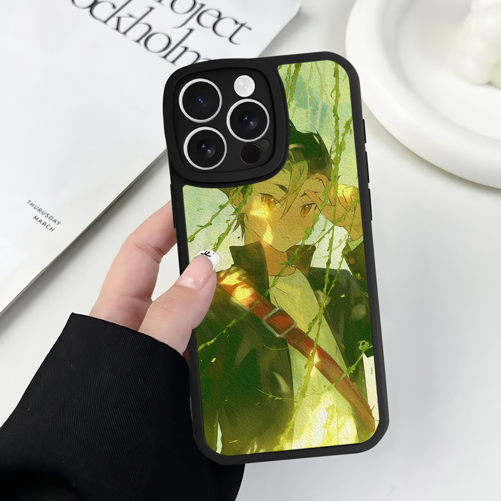 （画像用） ハイキュー!! Haikyu!! 【iPhone 16シリーズ対応】シリコンスマホケース（レザー調） 材質：シリコン